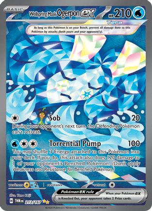 Image of Wellspring Mask Ogerpon ex 213/167  - Holofoil SV06 Twilight Masquerade - Special Illustration Rare